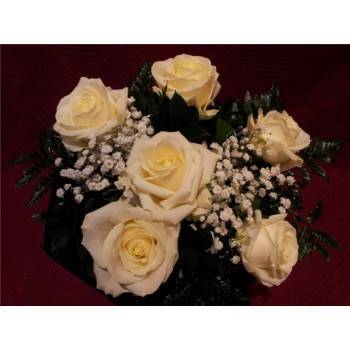 Ramo 6 rosas blancas