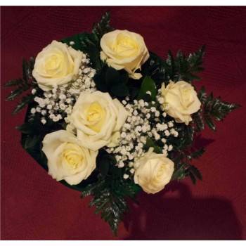 Ramo 6 rosas blancas