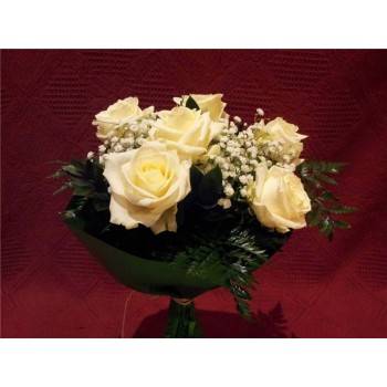 Ramo 6 rosas blancas