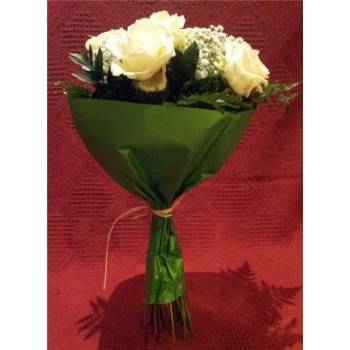 Ramo 6 rosas blancas