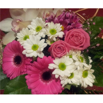 Bouquet blanco y rosa