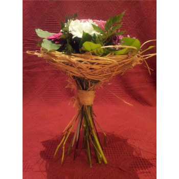 Bouquet blanco y rosa
