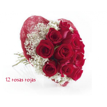 Corazón de rosas rojas Corazón de rosas rojas